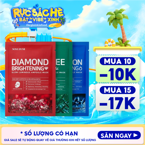  Mặt Nạ Giấy Some By Mi Làm Dịu, Hỗ Trợ Cải Thiện Mụn, Dưỡng Sáng Da Cao Cấp Hàn Quốc Mask Sheet 