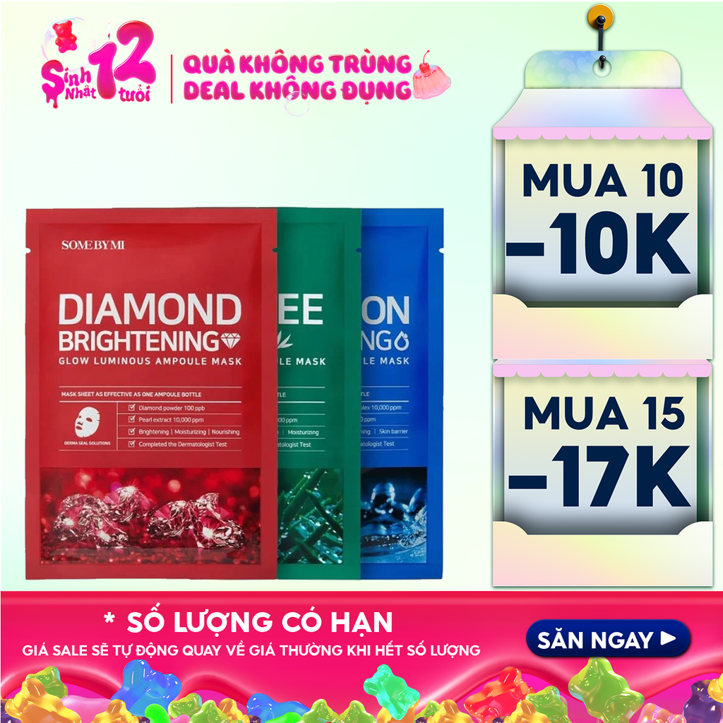 Mặt Nạ Giấy Some By Mi Làm Dịu, Hỗ Trợ Cải Thiện Mụn, Dưỡng Sáng Da Cao Cấp Hàn Quốc Mask Sheet