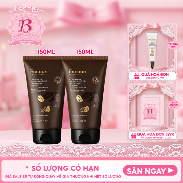  Kem Tẩy Da Chết Cocoon Chiết Xuất Cà Phê Đắk Lắk Coffee Face Polish 150ml 