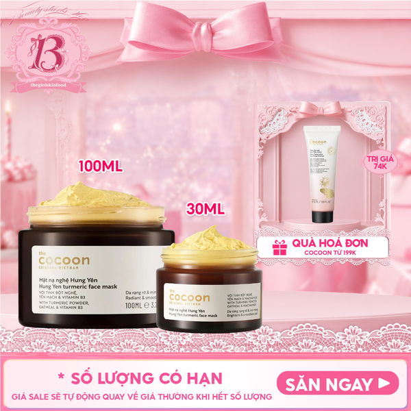  Mặt Nạ Rửa Cocoon Chiết Xuất Nghệ Hưng Yên Turmeric Face Mask 