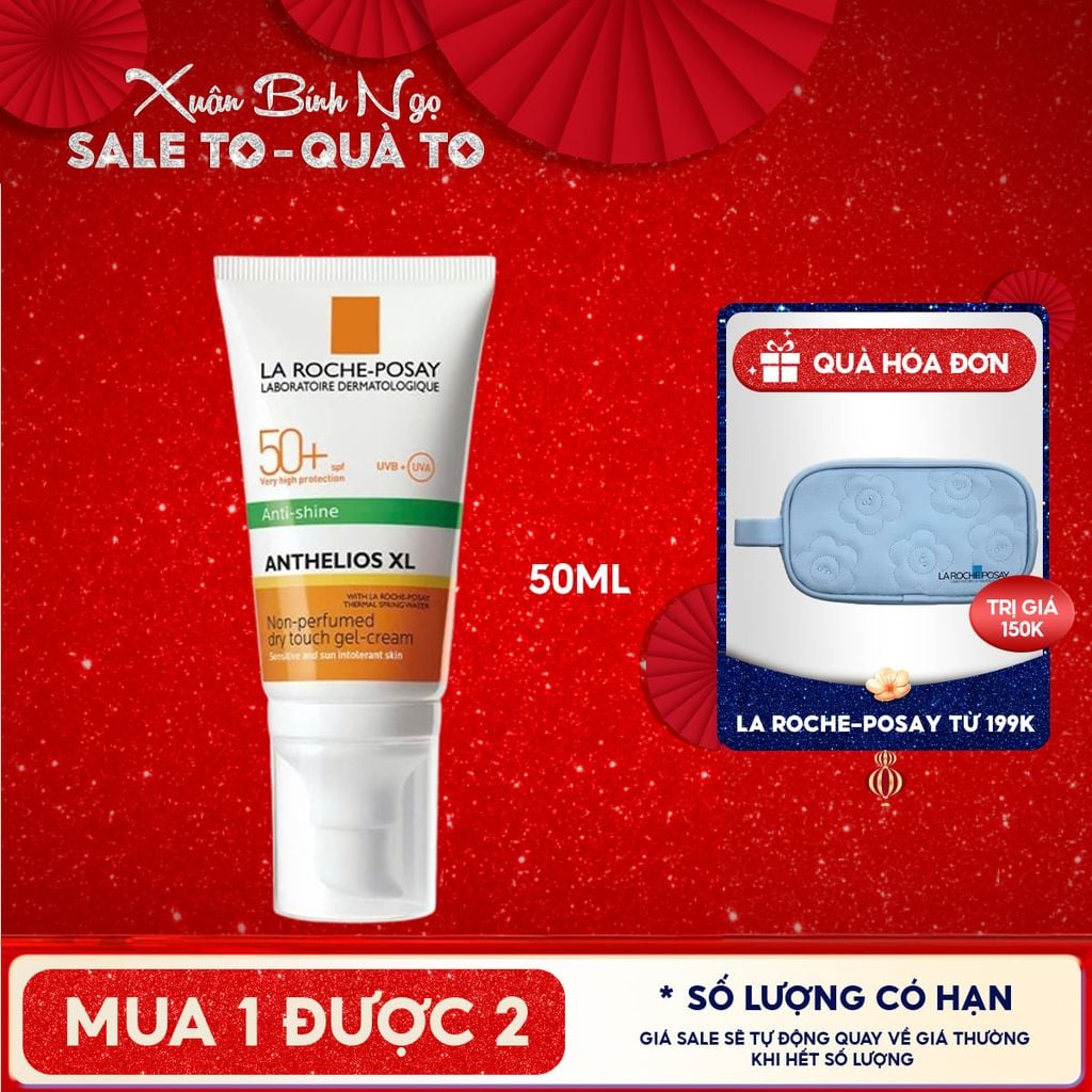 Kem Chống Nắng La Roche-Posay Kiểm Soát Dầu Anthelios Dry Touch Finish Mattifying Effect SPF50+ 50ml