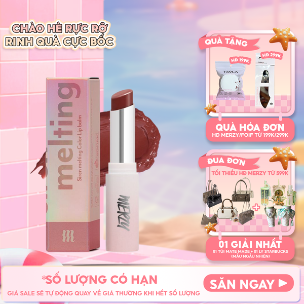  [LB1 -LB8] Son Dưỡng Ẩm Merzy Có Màu Cho Môi Mềm Mịn, Căng Mọng Siren Melting Color Lip Balm 3g 