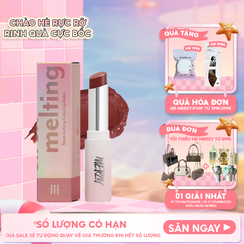 [LB1 -LB8] Son Dưỡng Ẩm Merzy Có Màu Cho Môi Mềm Mịn, Căng Mọng Siren Melting Color Lip Balm 3g