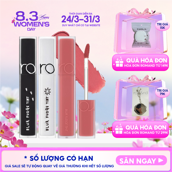  Son Kem Lì Romand Lên Màu Chuẩn, Mịn Môi Blur Fudge Tint 5g 