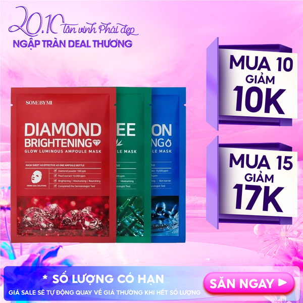 Mặt Nạ Giấy Some By Mi Làm Dịu, Hỗ Trợ Cải Thiện Mụn, Dưỡng Sáng Da Cao Cấp Hàn Quốc Mask Sheet 