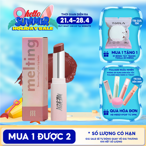 [LB1 -LB8] Son Dưỡng Ẩm Merzy Có Màu Cho Môi Mềm Mịn, Căng Mọng Siren Melting Color Lip Balm 3g