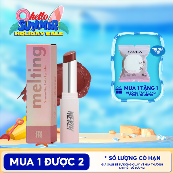  [LB1 -LB8] Son Dưỡng Ẩm Merzy Có Màu Cho Môi Mềm Mịn, Căng Mọng Siren Melting Color Lip Balm 3g 