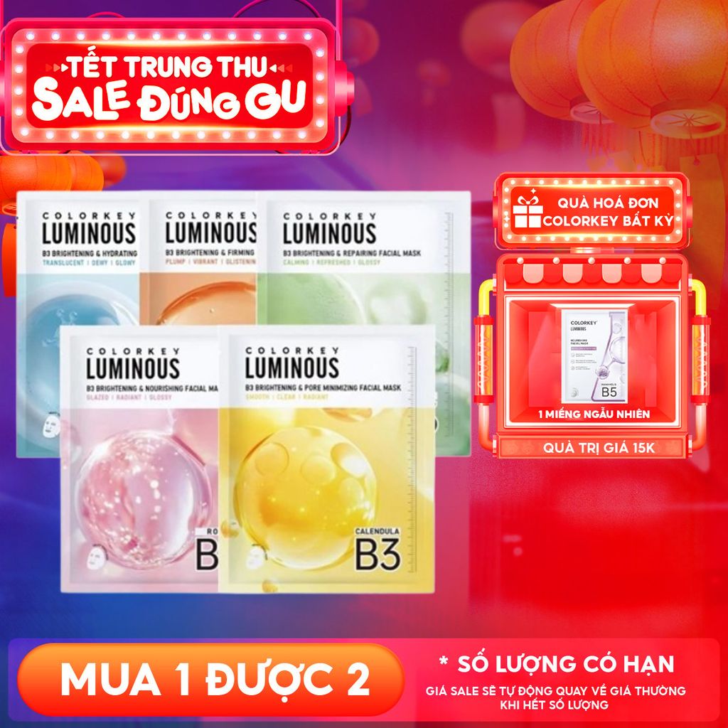 Mặt Nạ Colorkey B3 Hỗ Trợ Dưỡng Sáng Da Luminous B3 Brightening Facial Mask 30ml