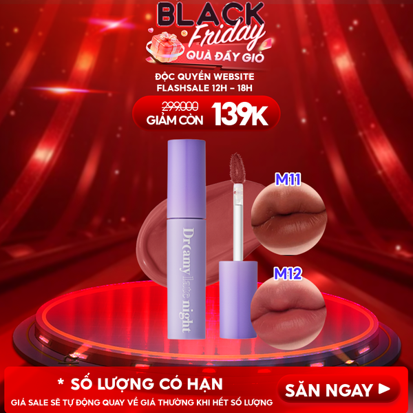  [Màu 13-17] Son Kem Lì, Mịn Mượt Nhẹ Môi Merzy Dreamy Late Night Mellow Tint 4g 