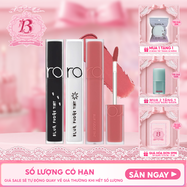  Son Kem Lì Romand Lên Màu Chuẩn, Mịn Môi Blur Fudge Tint 5g 