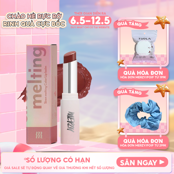  [LB1 -LB8] Son Dưỡng Ẩm Merzy Có Màu Cho Môi Mềm Mịn, Căng Mọng Siren Melting Color Lip Balm 3g 