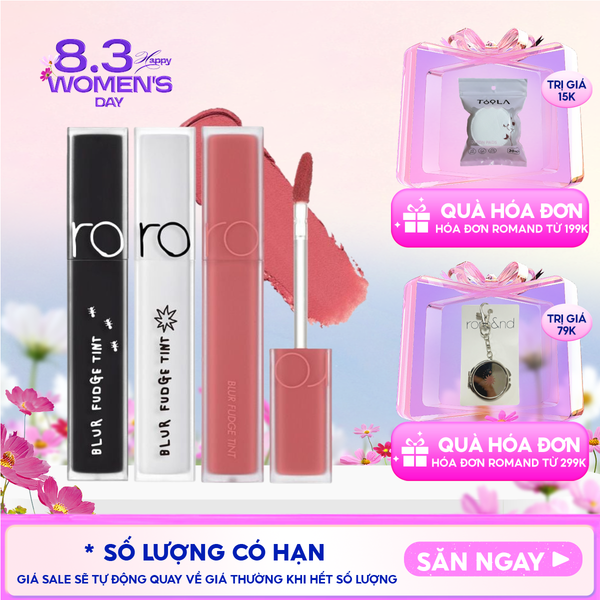  Son Kem Lì Romand Lên Màu Chuẩn, Mịn Môi Blur Fudge Tint 5g 