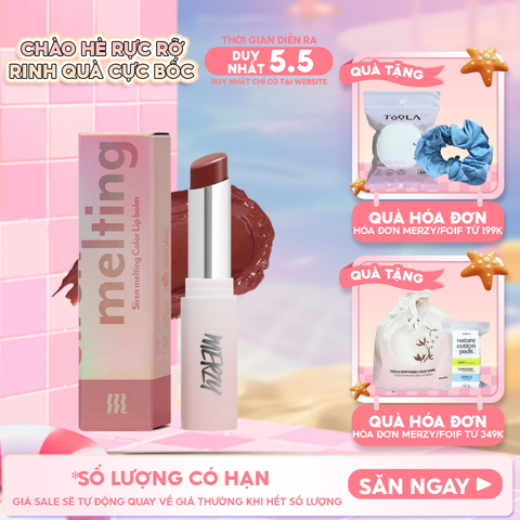 [LB1 -LB8] Son Dưỡng Ẩm Merzy Có Màu Cho Môi Mềm Mịn, Căng Mọng Siren Melting Color Lip Balm 3g