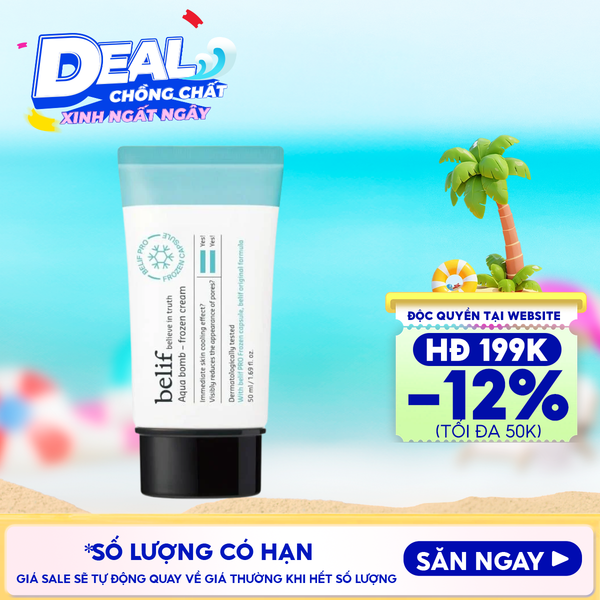  Kem Dưỡng Ẩm Belif Dịu Mát Da Aqua Bomb - Frozen Cream 50ml 