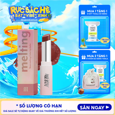 [LB1 -LB8] Son Dưỡng Ẩm Merzy Có Màu Cho Môi Mềm Mịn, Căng Mọng Siren Melting Color Lip Balm 3g