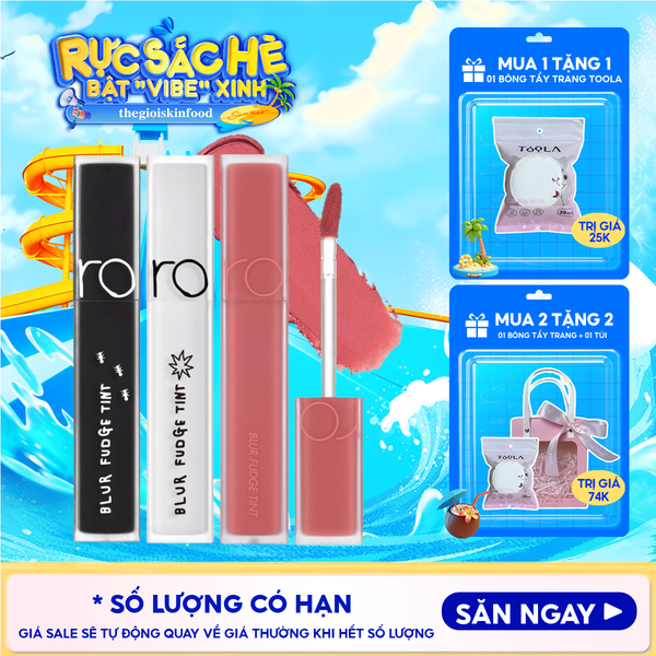  Son Kem Lì Romand Lên Màu Chuẩn, Mịn Môi Blur Fudge Tint 5g 