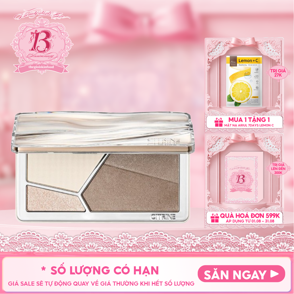 Phấn Tạo Khối Và Bắt Sáng Đa Năng Citrine Light And Shadow Blending Contour Palette 14.5g