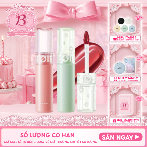  Son Tint Bóng FOIF Thuần Chay, Ẩm Mọng, Bền Màu Juicy Fit Tint 