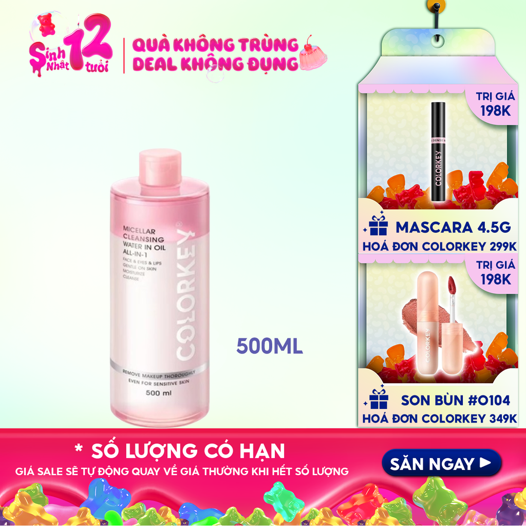 Nước Tẩy Trang 2 Lớp Colorkey Micellar Cleansing Water In Oil All-In-1