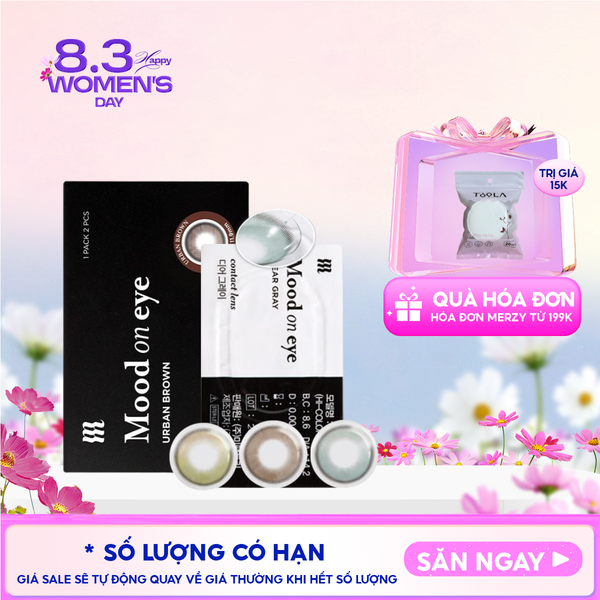  Kính Áp Tròng Merzy Lens Mắt Màu Tự Nhiên, Cao Cấp Hàn Quốc Mood On Eye Contact Lens 