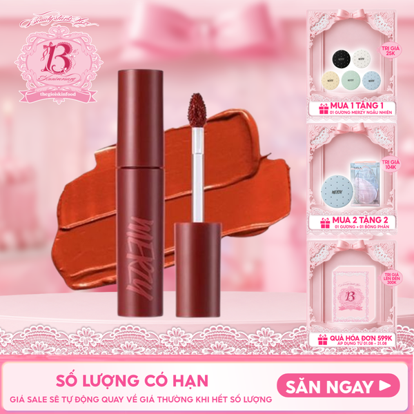  [Màu 1-6] Son Kem Lì Merzy Siêu Mịn Môi Bite The Beat Mellow Tint 4g 