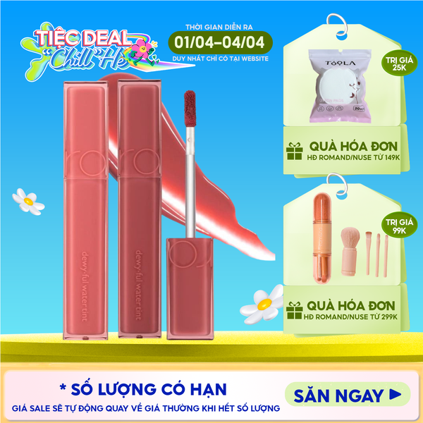  Son Tint Bóng Romand Siêu Lì Cho Đôi Môi Căng Mọng Dewyful Water Tint 5g 