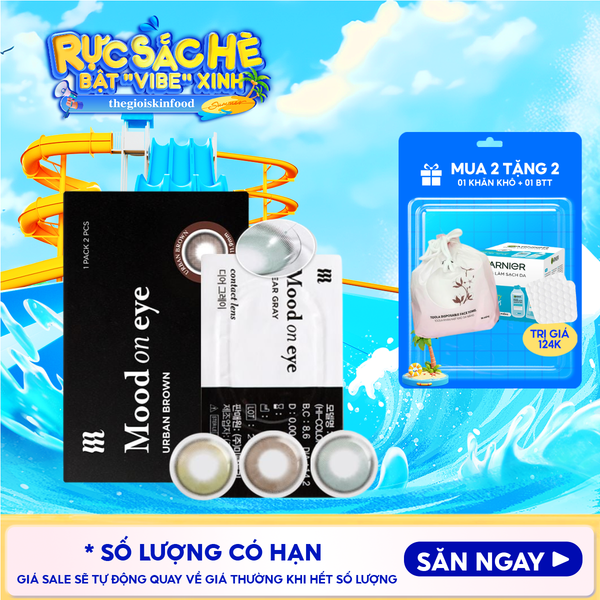 Kính Áp Tròng Merzy Lens Mắt Màu Tự Nhiên, Cao Cấp Hàn Quốc Mood On Eye Contact Lens 