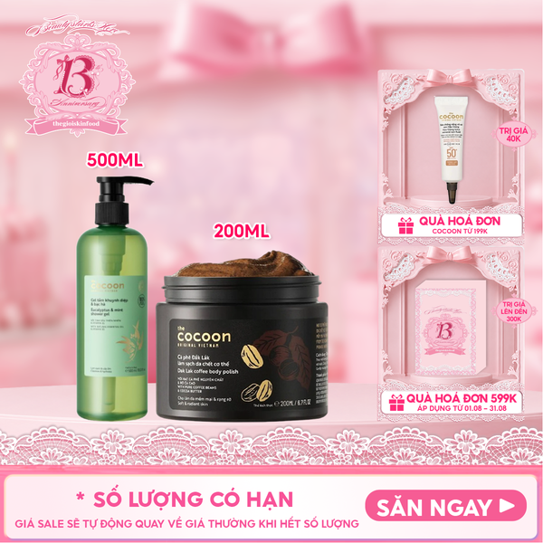  Gel Tắm Cocoon Khuynh Diệp & Bạc Hà Eucalyptus & Mint Shower Gel 
