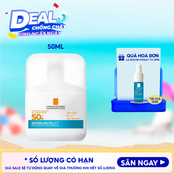  Serum Chống Nắng La Roche-Posay Siêu Mỏng, Kiềm Dầu, Cấp Ẩm Innovation Anthelios UVair Serum Sunscreen SPF50+ 50ml 