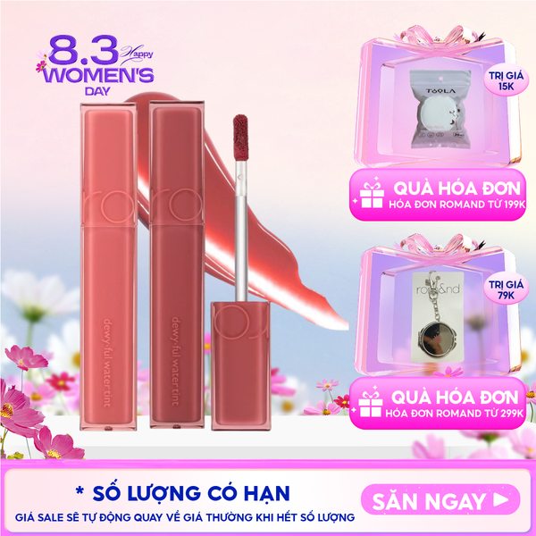  Son Tint Bóng Romand Siêu Lì Cho Đôi Môi Căng Mọng Dewyful Water Tint 5g 