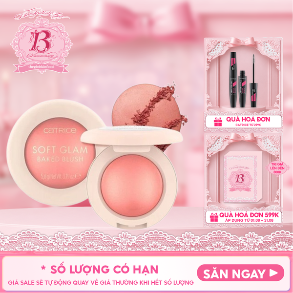  Phấn Má Hồng Catrice Bắt Sáng Soft Glam Baked Blush 5.6g 