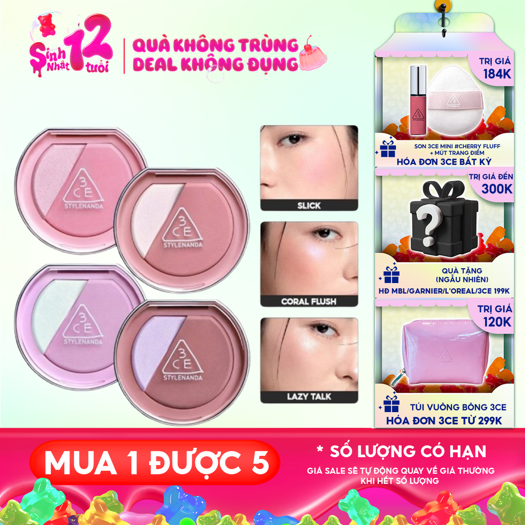 Phấn Má Hồng Bắt Sáng 3CE Blushlighter 9g