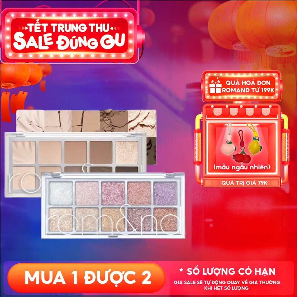 [NEW][Màu 00 - 13] Bảng Phấn Mắt 10 Ô Siêu Lấp Lánh Romand Better Than Eye Palette