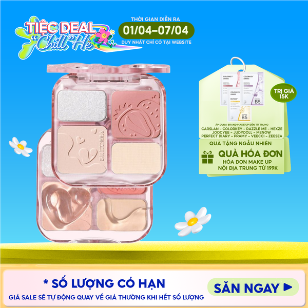  Bảng Phấn Má Hồng & Bắt Sáng 4 Trong 1 VEECCI Easy Blend Face Contouring Palette VE01 8.6g 