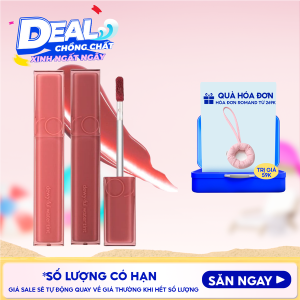  Son Tint Bóng Romand Siêu Lì Cho Đôi Môi Căng Mọng Dewyful Water Tint 5g 