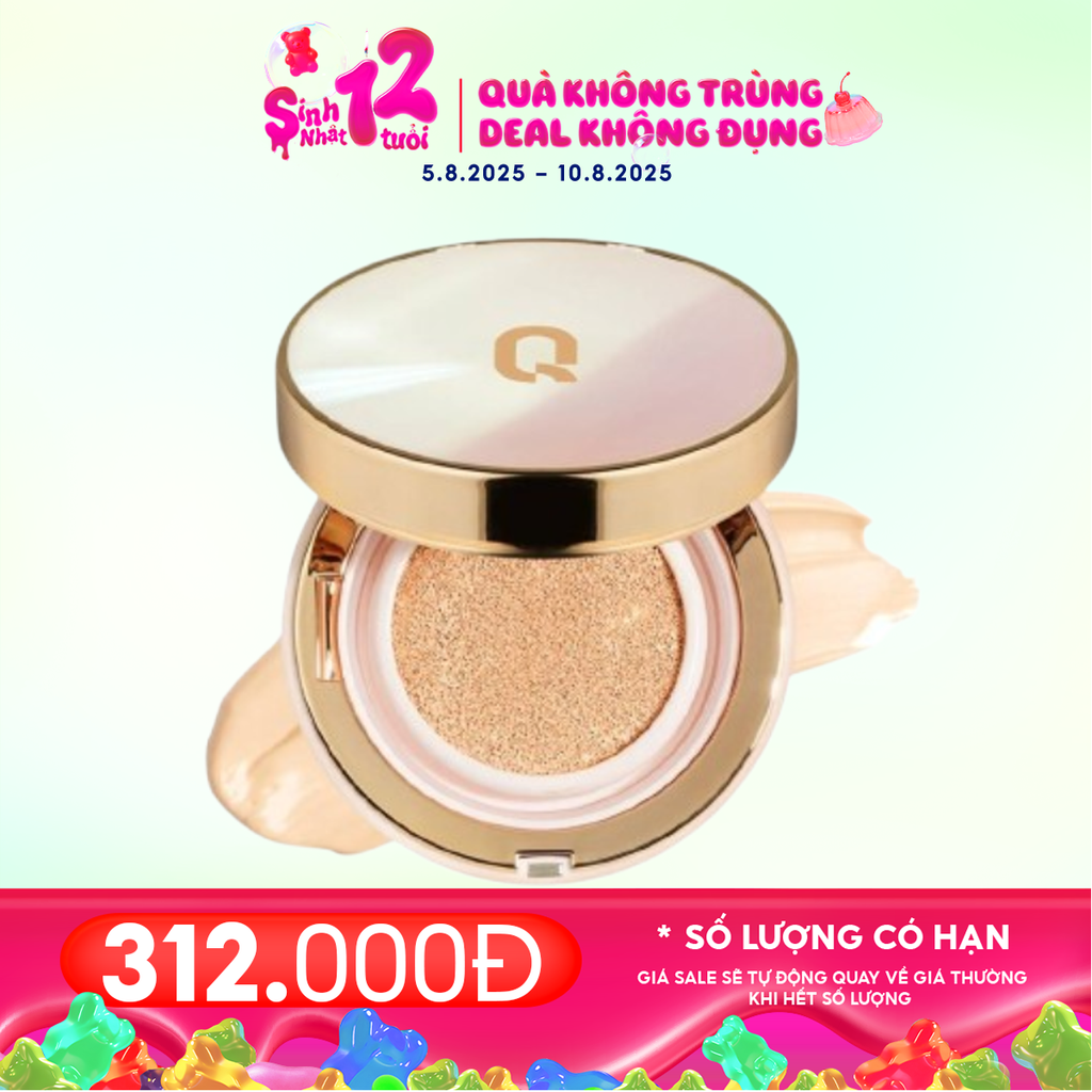 Phấn Nước Glamrr Q Che Phủ Mỏng Mịn, Kiềm Dầu Hiệu Quả Long Wear DD Cushion SPF50/PA+++