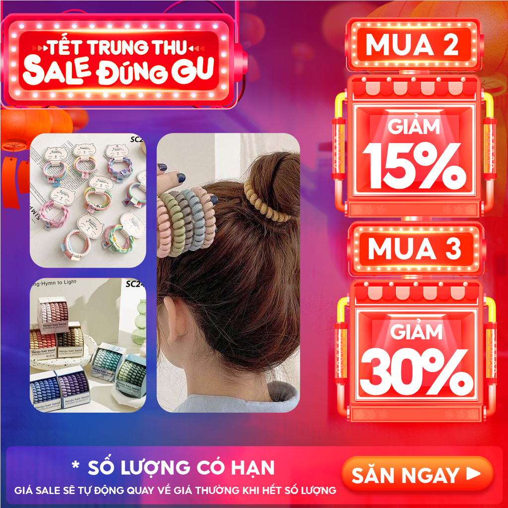 [NHẬP KHẨU] Dây Buộc Tóc TOOLA Cao Su Co Giãn Thiết Kế Đơn Giản Phong Cách Hàn Quốc Hair Bands Scrunchies