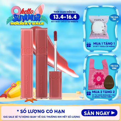 Son Tint Bóng Romand Siêu Lì Cho Đôi Môi Căng Mọng Dewyful Water Tint 5g