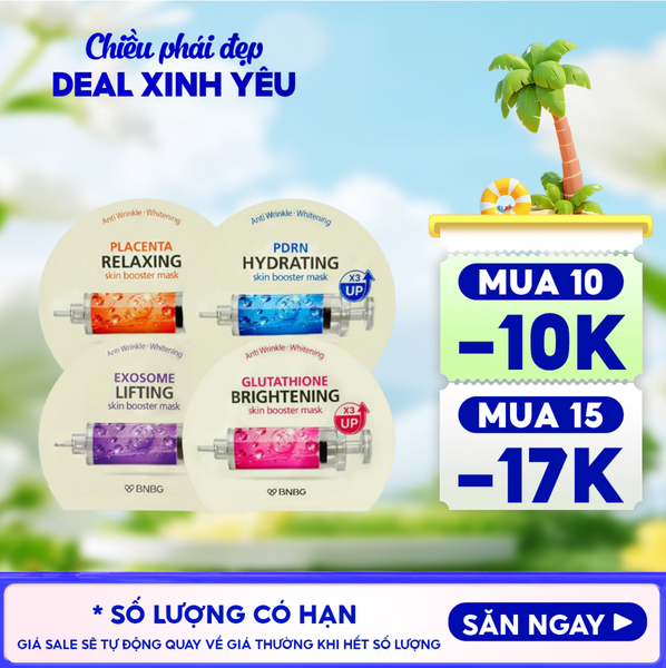  Mặt Nạ BNBG Cấp Ẩm, Hỗ Trợ Dưỡng Trắng, Phục Hồi Da Skin Booster Mask 30ml 