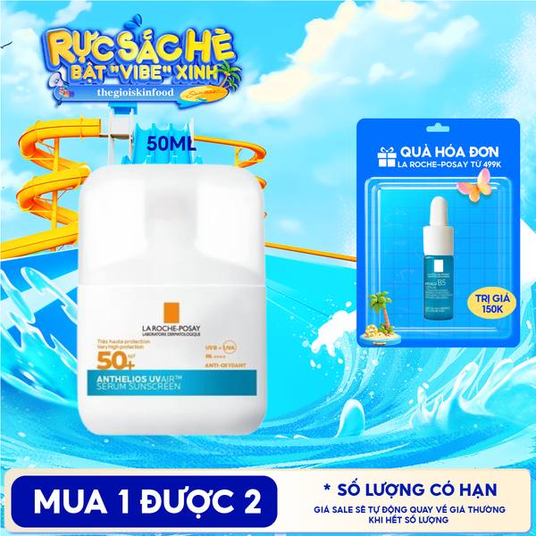  Serum Chống Nắng La Roche-Posay Siêu Mỏng, Kiềm Dầu, Cấp Ẩm Innovation Anthelios UVair Serum Sunscreen SPF50+ 50ml 