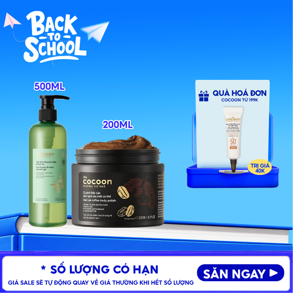  Gel Tắm Cocoon Khuynh Diệp & Bạc Hà Eucalyptus & Mint Shower Gel 