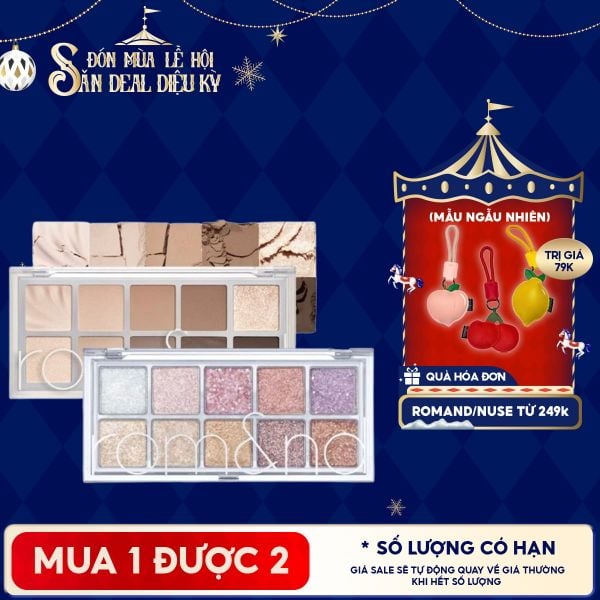  [NEW][Màu 00 - 13] Bảng Phấn Mắt 10 Ô Siêu Lấp Lánh Romand Better Than Eye Palette 
