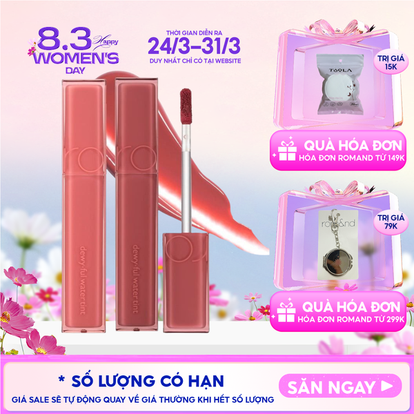  Son Tint Bóng Romand Siêu Lì Cho Đôi Môi Căng Mọng Dewyful Water Tint 5g 