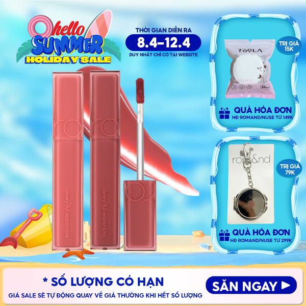  Son Tint Bóng Romand Siêu Lì Cho Đôi Môi Căng Mọng Dewyful Water Tint 5g 