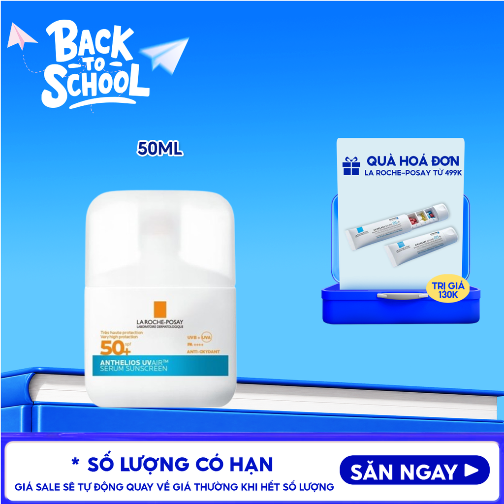 Serum Chống Nắng La Roche-Posay Siêu Mỏng, Kiềm Dầu, Cấp Ẩm Innovation Anthelios UVair Serum Sunscreen SPF50+ 50ml