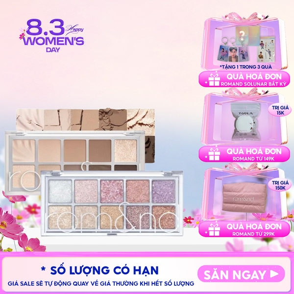  [NEW][Màu 00 - 13] Bảng Phấn Mắt 10 Ô Siêu Lấp Lánh Romand Better Than Eye Palette 