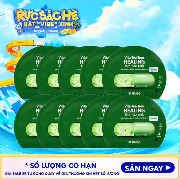  Mặt Nạ Miếng BNBG Thanh Lọc Da, Hỗ Trợ Giảm Mụn Chiết Xuất Tràm Trà Vita Tea Tree Healing Face Mask Pack 30ml 