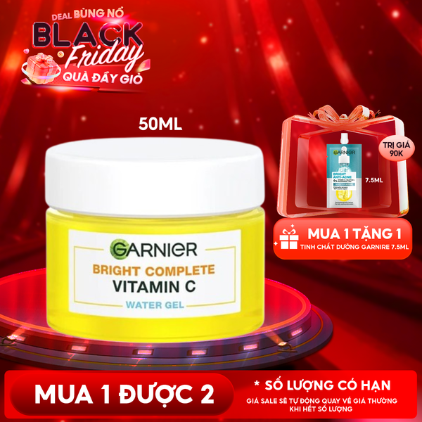  Gel Dưỡng Ẩm Garnier Hỗ Trợ Sáng Da Bright Complete Vitamin C Water-gel 50ml 