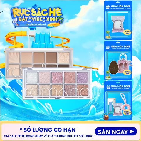 [Màu 00 - 13] Bảng Phấn Mắt 10 Ô Siêu Lấp Lánh Romand Better Than Eye Palette