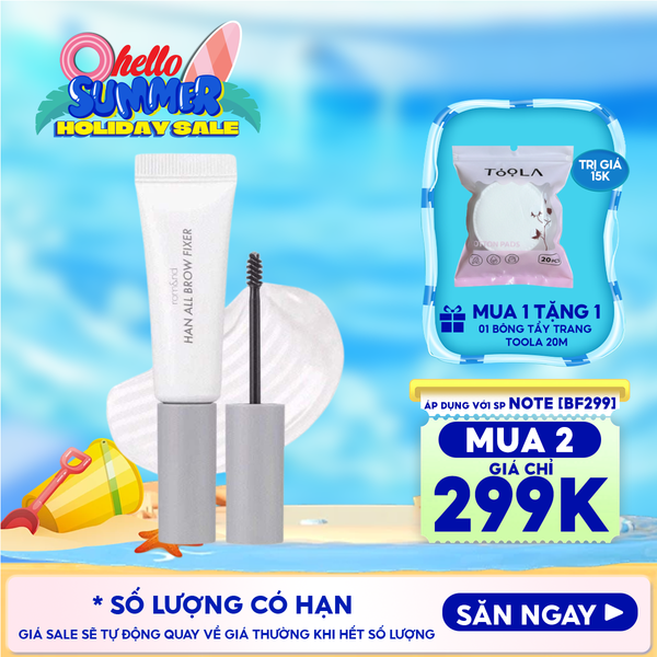  Gel Trong Suốt Cố Định Lông Mày Romand Tự Nhiên Han All Brow Fixer - Han All Line 9g 